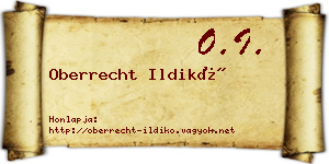 Oberrecht Ildikó névjegykártya